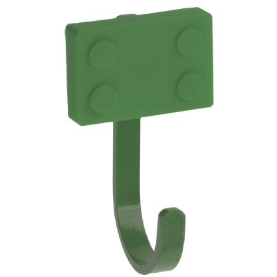 Крючок мебельный детский WM-BLOCK-ZL (Прямоугольник зелёный)