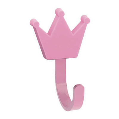 Крючок мебельный детский WM-CROWN-RZ (Корона розовая)