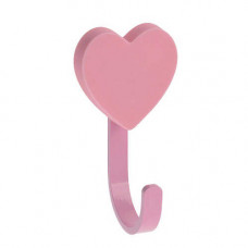 Крючок мебельный детский WM-HEART-RZ (Сердце розовое)