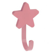 Крючок мебельный детский WM-STAR-RZ (Звезда розовая)