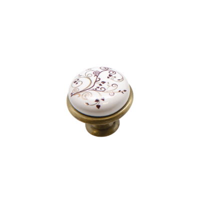 Ручка-кнопка керамика узор КF01-04 BA (100)